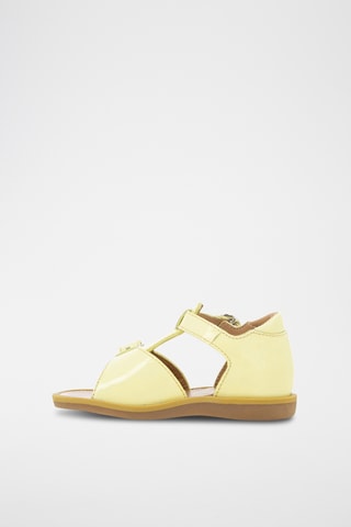 Sandalias de piel de charol Poppy Bucky - Amarillo