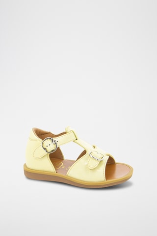 Sandalias de piel de charol Poppy Bucky - Amarillo