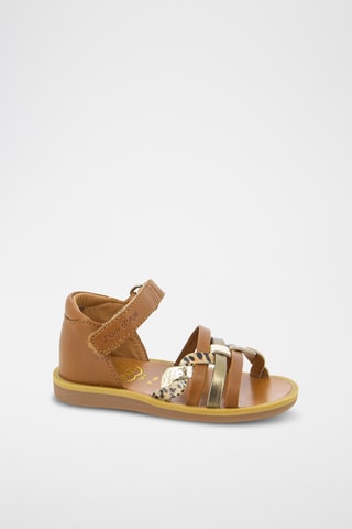 Sandalias de piel Poppy Tresse - Camel
