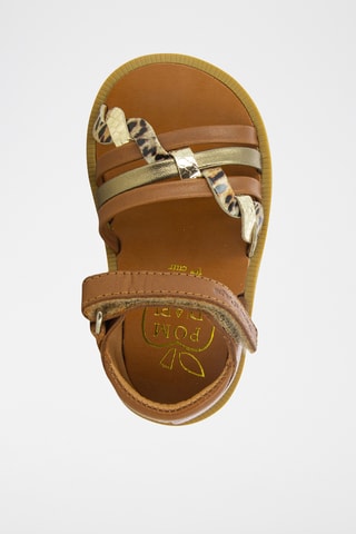 Sandalias de piel Poppy Tresse - Camel