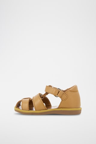 Sandálias em couro Poppy Boy Strap - Castanho
