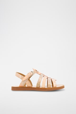 Alpargatas de piel Plagette Strap - Rosa
