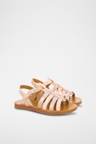 Alpargatas de piel Plagette Strap - Rosa