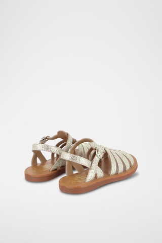 Sandalias de piel Plaquette - Plateado
