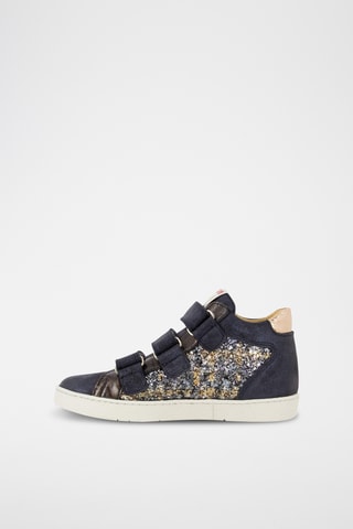 Botines de piel Top Easy Top - Azul marino y marrón