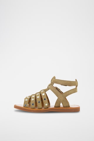 Alpargatas de nobuk Plagette Stud - Marrón
