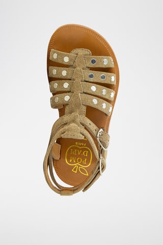 Alpargatas de nobuk Plagette Stud - Marrón