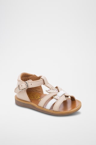Sandalias de piel Poppy Apple - Blanco