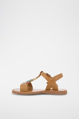 Sandalias de piel Plagette Colibri - Camel y multicolor