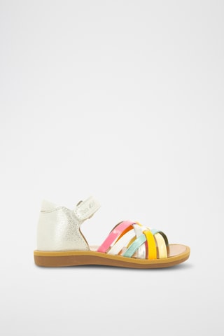 Sandalias de piel Poppy Lux - Plateado