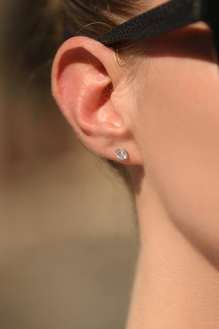 Dormilonas Single diamond - Oro blanco y diamantes