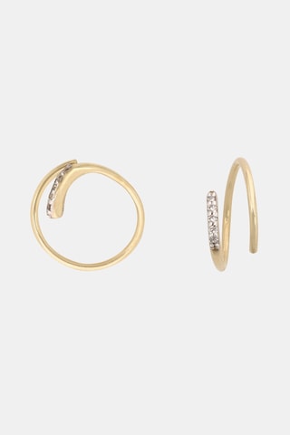Pendientes Joli tourbillon diamant - Oro amarillo y diamantes
