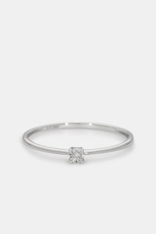 Solitaire Pure Or blanc et diamant