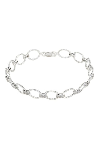 Pulsera Rivière Encadenada - Oro blanco y diamantes