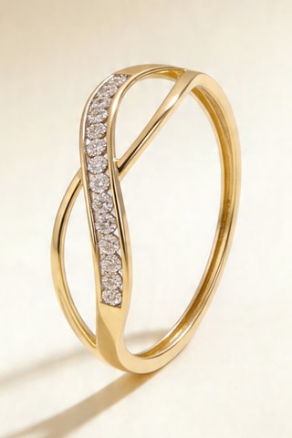 Anillo Liée - Oro amarillo y diamantes