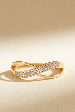 Anillo Liée - Oro amarillo y diamantes