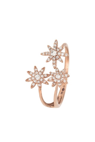 Anillo Bouquet glacé - Oro rosa y diamantes