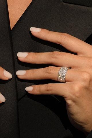 Anillo Queenstown - Oro blanco y diamantes