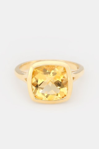 Anillo Hélios  -  Oro amarillo y citrino