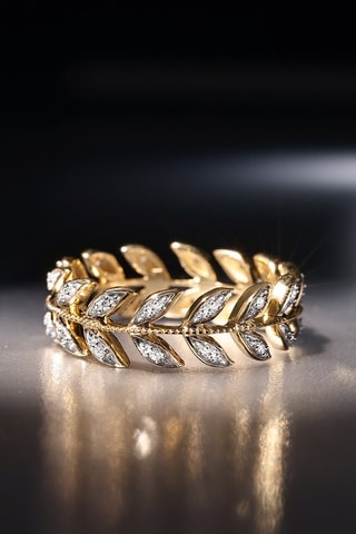 Anillo Héritage - Oro amarillo y diamantes
