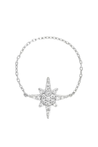 Anillo Star - Oro blanco y diamantes