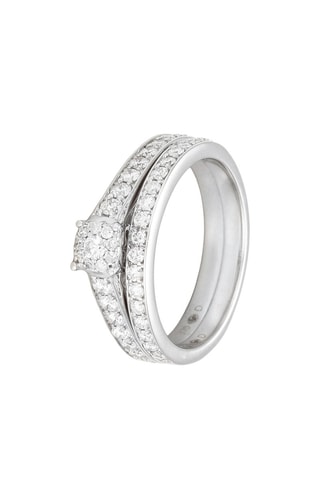 2 anillos Amour éclatant - Oro blanco y diamantes