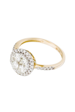 Anillo Pompadour - Oro amarillo y diamantes