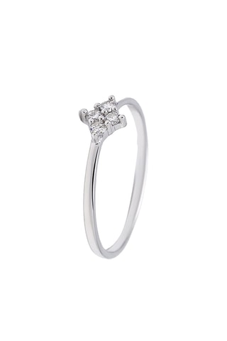 Anillo Délicate - Oro blanco y diamantes