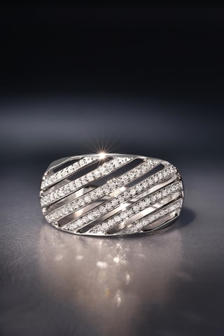 Anillo La splendide - Oro blanco y diamantes