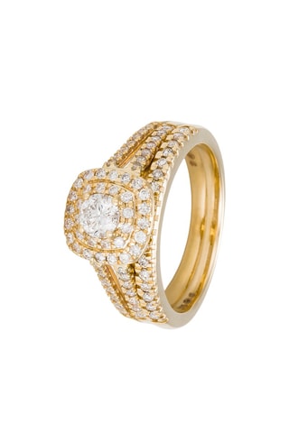 Bague Alliance Baguette - Or jaune et diamants