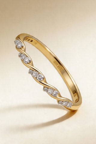 Anillo Eternelle Torsade - Oro amarillo y diamantes