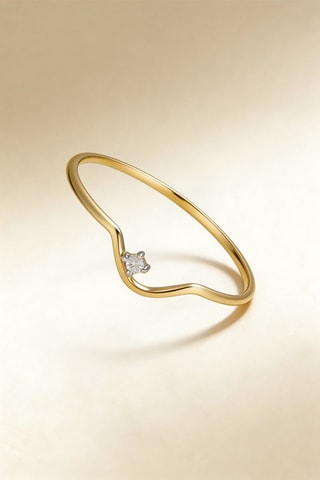 Anillo Pudeur - Oro amarillo y diamante