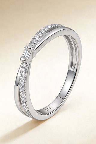 Anillo Blue Tear - Oro blanco, diamantes y zafiro