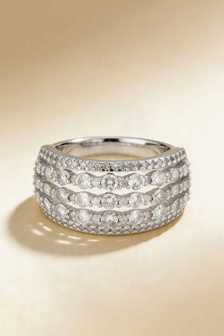Bague Hanane - Or blanc et diamants