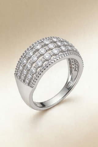 Bague Hanane - Or blanc et diamants