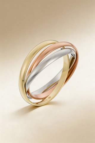 Anillo Tri or - Oro amarillo, oro rosa y oro blanco