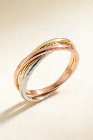 Anillo Tri or - Oro amarillo, oro rosa y oro blanco