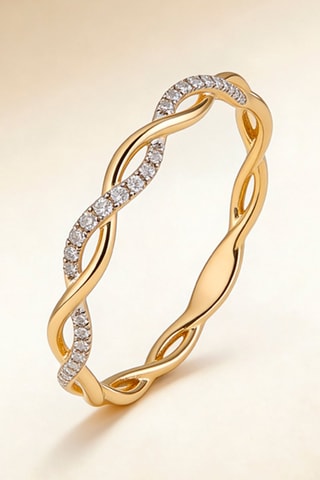 Alianza Entortillement  - Oro amarillo y diamantes