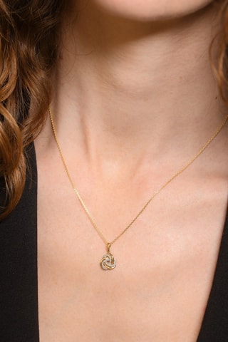 Collar Sparkling Twist - Oro amarillo y diamantes