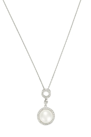 Colgante Jolie Perle Enchantée - Oro blanco y perla cultivada