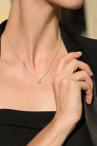 Colgante Mon Brillant - Oro blanco y diamantes