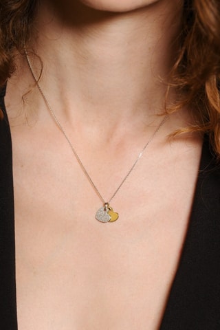 Colgante Heart to Heart - Oro blanco, oro amarillo y diamantes