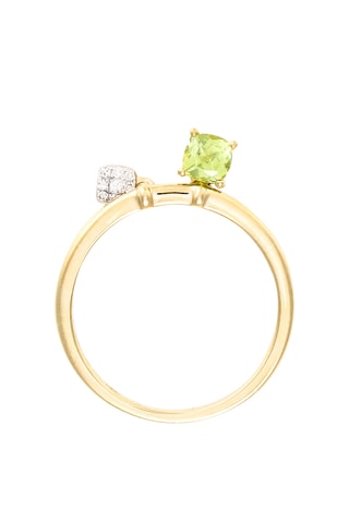 Anillo Darling Peridot - Oro amarillo, diamantes y peridoto