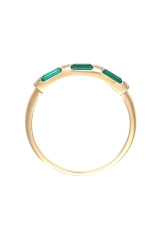 Anillo Gaby - Oro amarillo, diamantes y esmeraldas