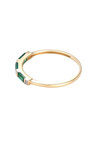 Anillo Gaby - Oro amarillo, diamantes y esmeraldas