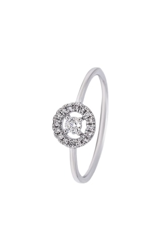 Anillo Espace Infini - Oro blanco y diamantes