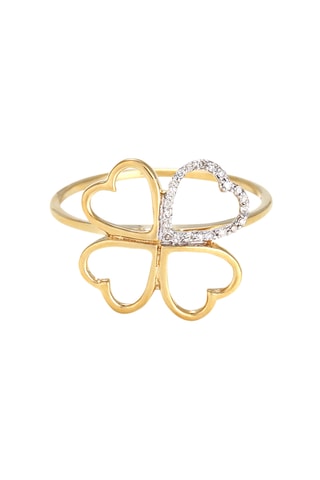 Anillo Cora - Oro amarillo y diamantes