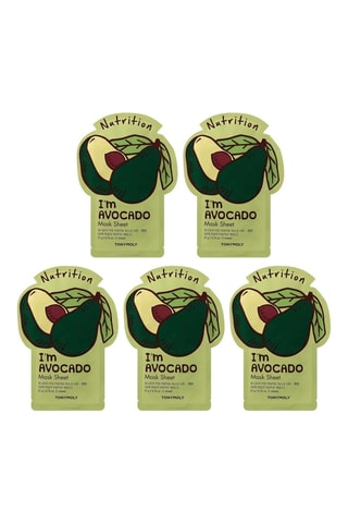 5 mascarillas nutritivas con aguacate Tony Moly - 5 x 21 ml