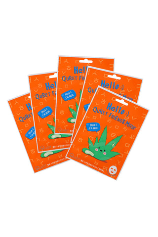 5 mascarillas faciales Aloe Quret Friends Hello :) - Para todo tipo de piel - 5 x 25 ml