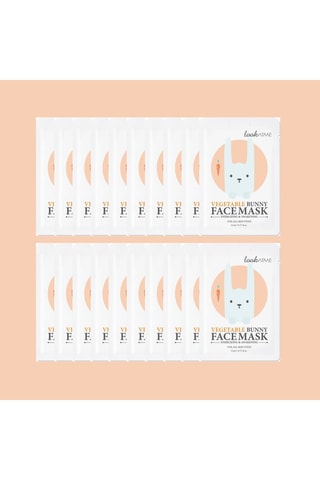 10 mascarillas faciales Bunny Vegetal - 10 x 21 ml